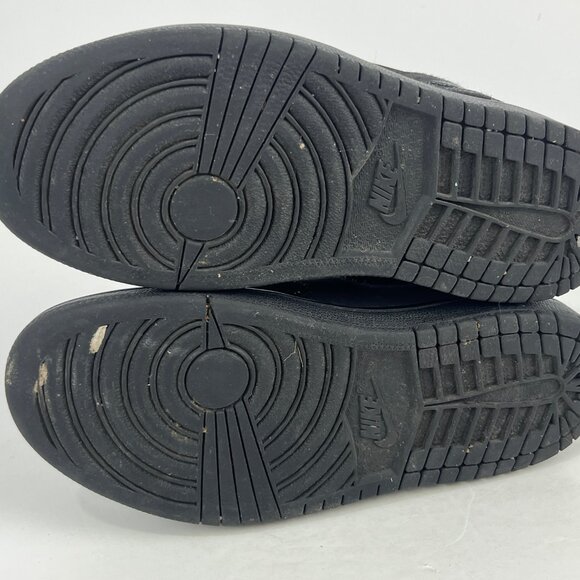 Nike Air Jordan Kids Size 1 EU 32 Black Mid Top Lace Up Round Toe Flat Heel - Picture 6 of 6